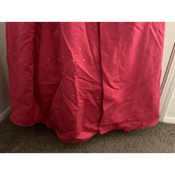 Vintage City Triangles Long Pink Sparkly Spaghetti Strap Dress Size 13 A-Line - Picture 4 of 10